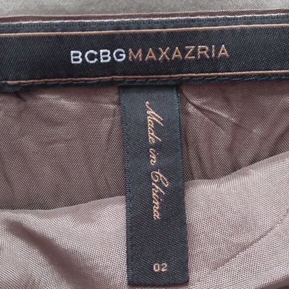 BCBG Maxazria | Stella Taupe Paper Bag Waist Skirt | Size 2 - Picture 3 of 6